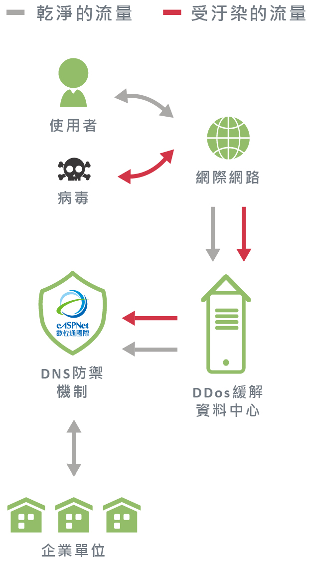 DNS DDoS 資安防護 數位通國際