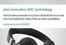 Linner新藍牙耳機採用ams主動降噪技術