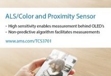 ams AG推出新光學感測器,藉由智慧手機OLED背後感測環境光線